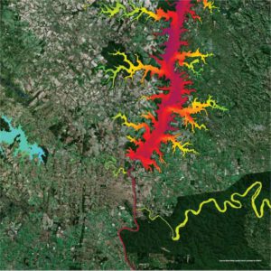 Turbidity mapping of the Itaipu Reservoir, Brazil, provided by EOMAP in 2018 | UNESCO World Water Quality Portal