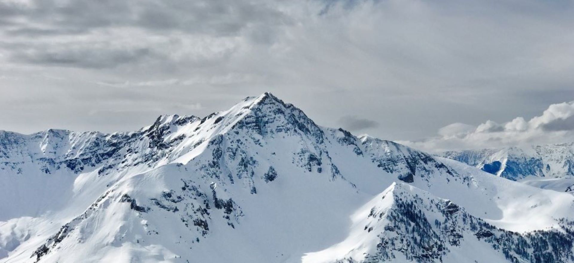 mountains covered with snow