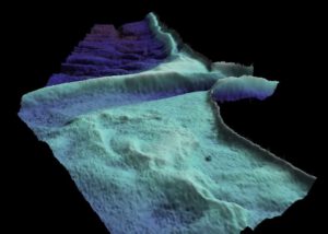 bathymetry map of coquina beach, Florida USA