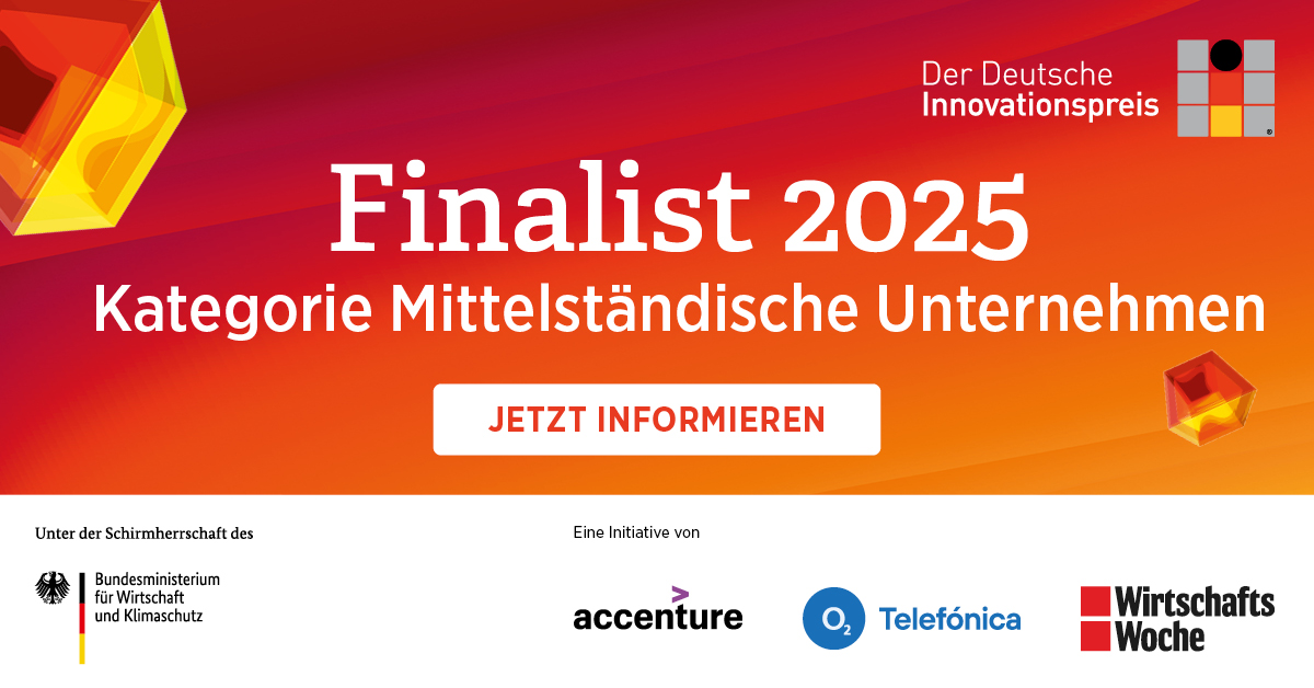 "Finalist"-Banner Deutscher Innovationspreis 2025