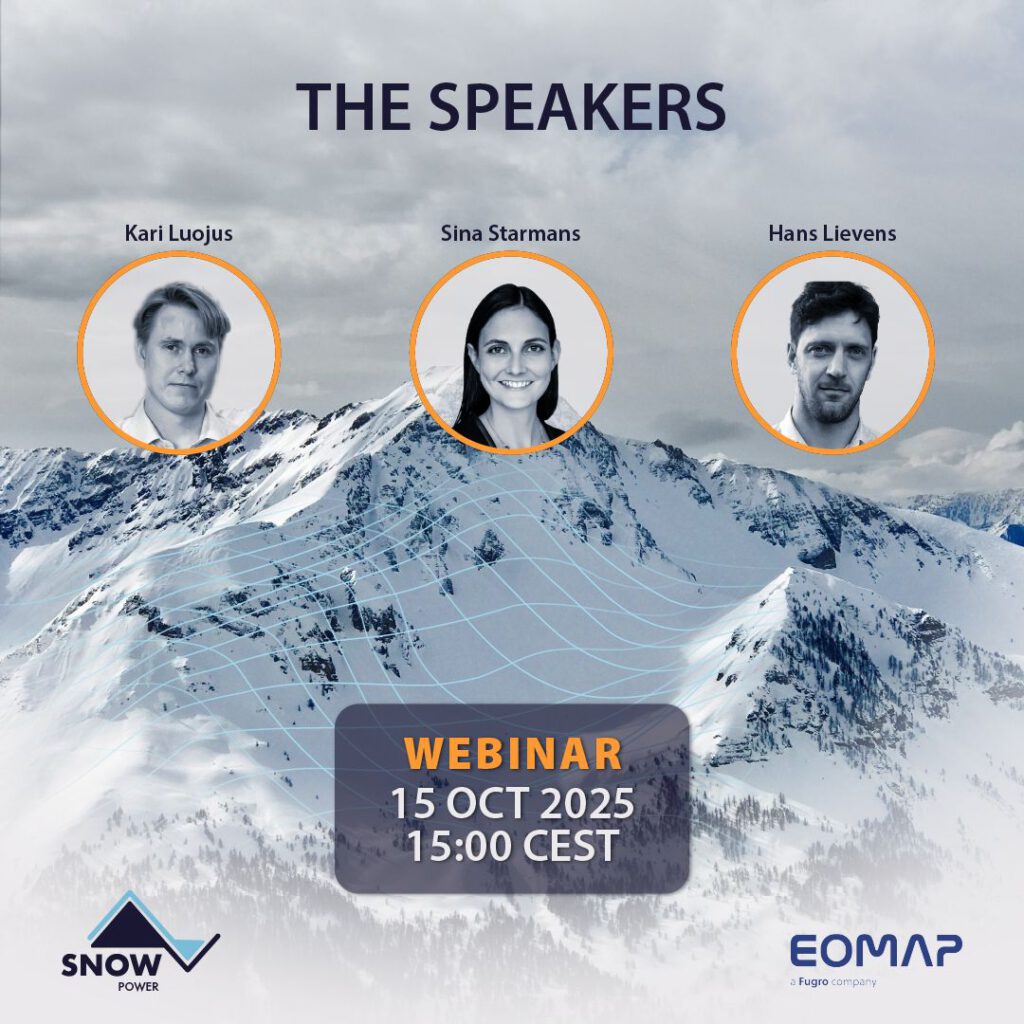 Snowpower Webinar by EOMAP visual showing the speakers