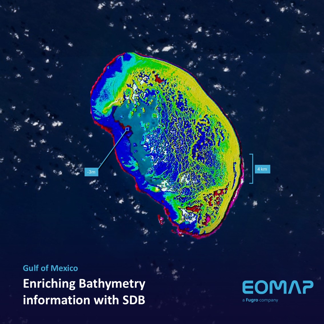 Sdb Datagaps Finaldraft Satellite-Derived Bathymetry of Scorpion Reef in the Gulf of Mexico