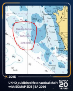 UKHO published first nautical chart with EOMAP SDB | BA 2066