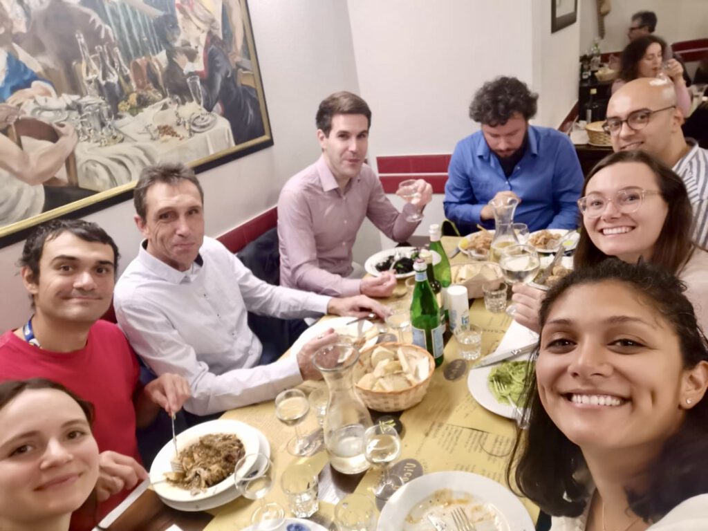 The SDB Team of EOMAP gathering at a dinner on occasion of the geospatial company